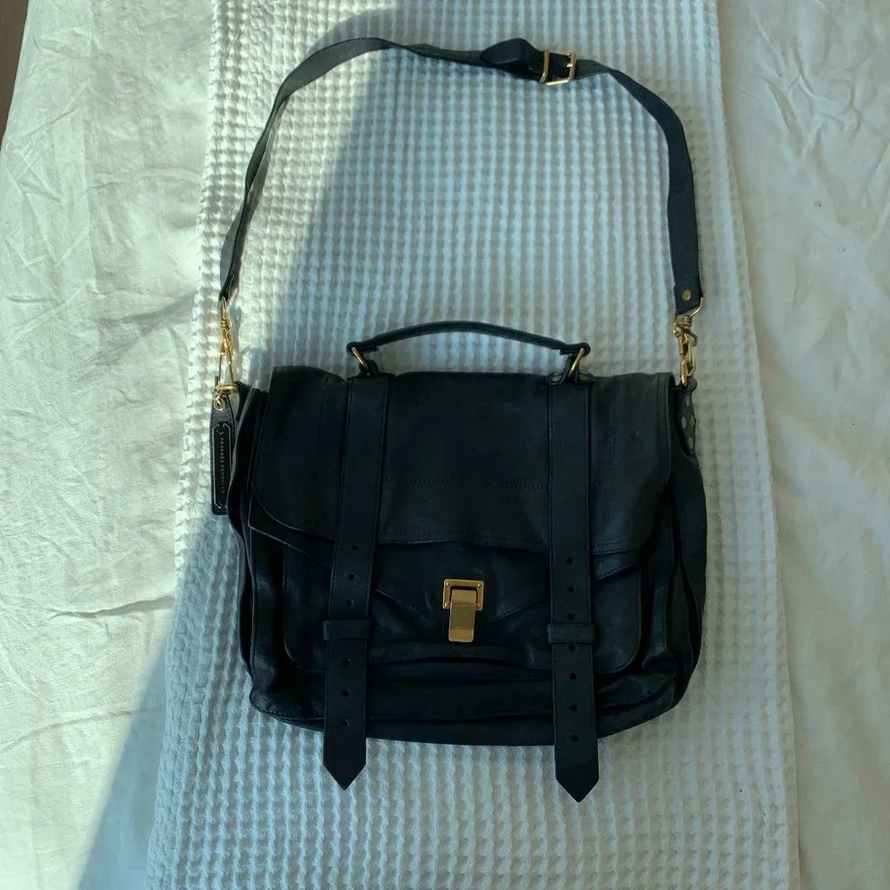 Proenza Schouler Ps1 Navy Leather Cross Body Bag - Picture 2 of 16